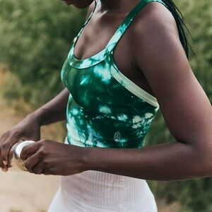 FP MOVEMENT All Clear Tank Cami Tie Dye Heritage Green size M/L